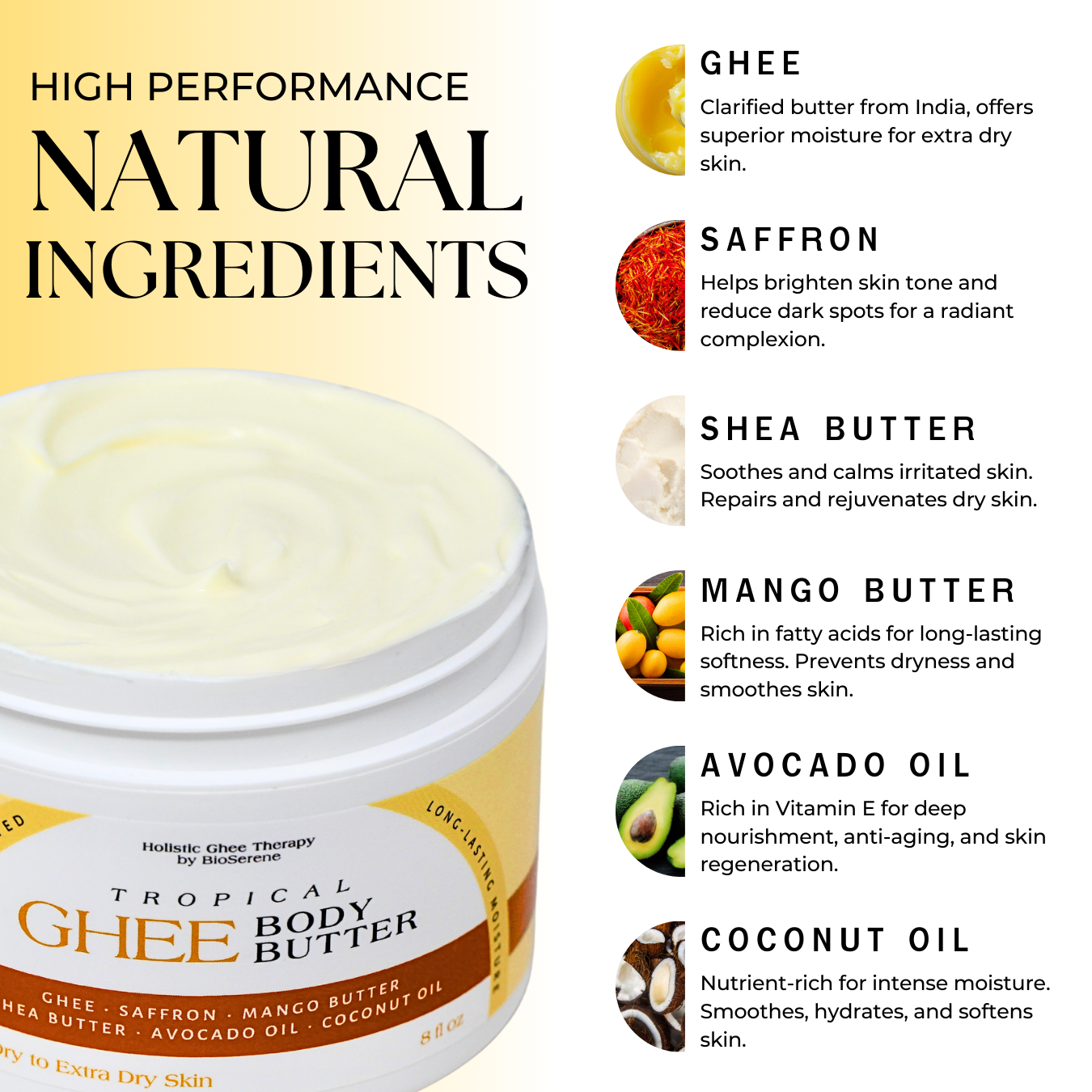 Tropical Ghee Body Butter - Best Body Cream for Dry Skin