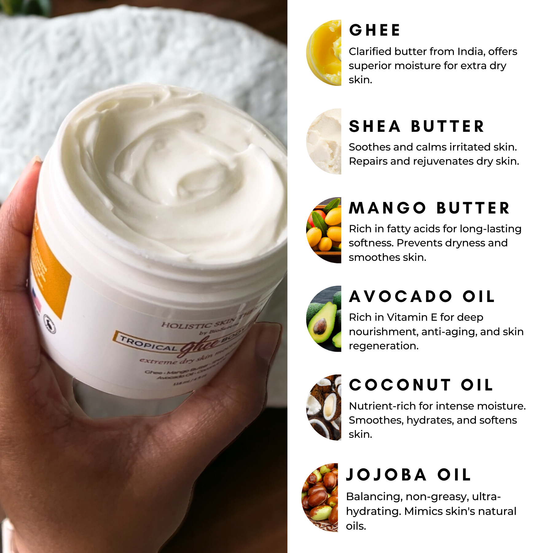 Tropical Ghee Body Butter - Best Body Cream for Dry Skin