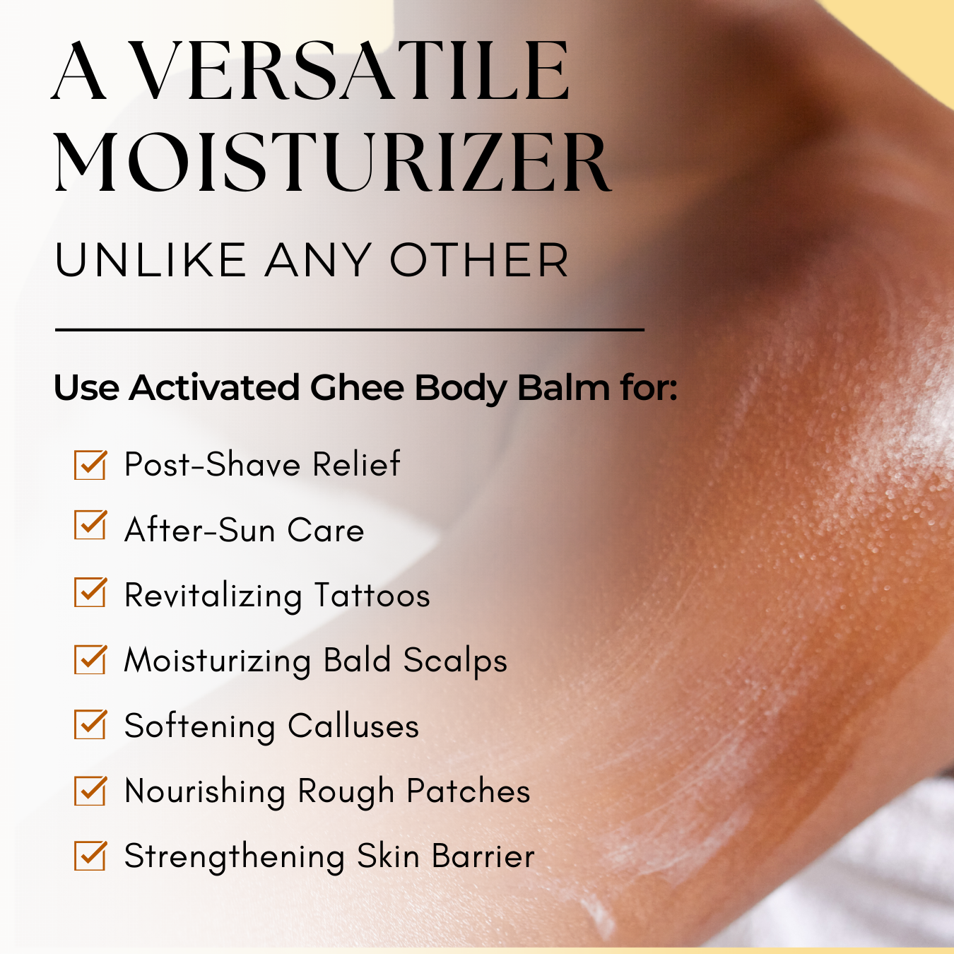 Activated Ghee Body Balm - Extra Dry Skin Moisturizer For Sensitive Skin