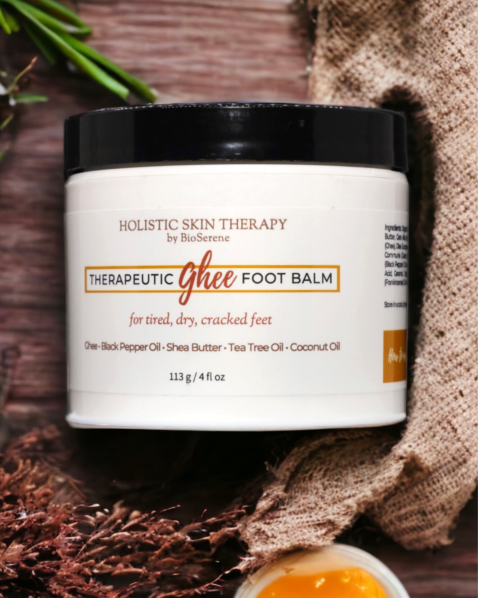 Therapeutic Ghee Foot Balm for Dry Feet & Cracked Heels